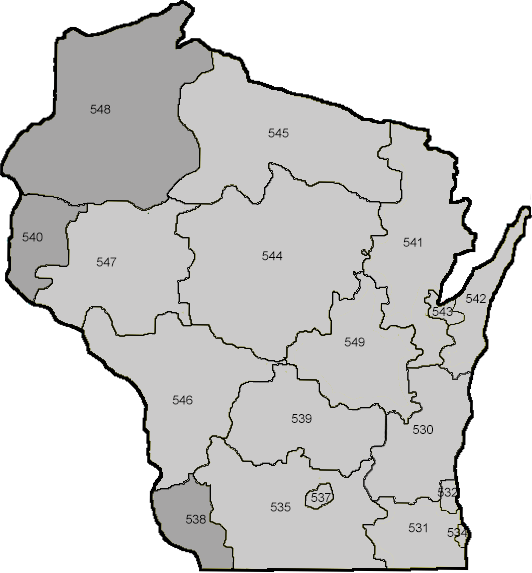 Usps Zip Code Map Wisconsin